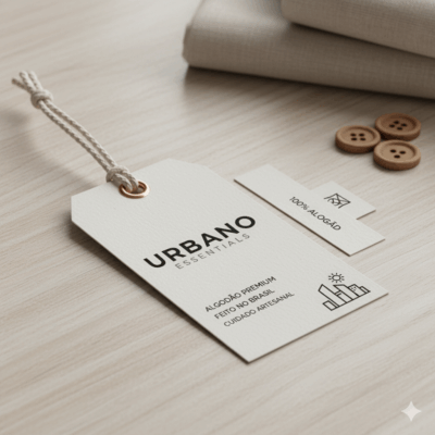 Tag para roupas personalizada
