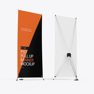 Portas Banners em Goiânia – Roll Up, Tripé e X Banner Personalizados