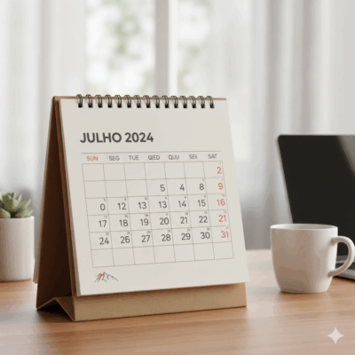 Calendário de mesa personalizado